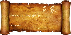 Peitli Zalán névjegykártya